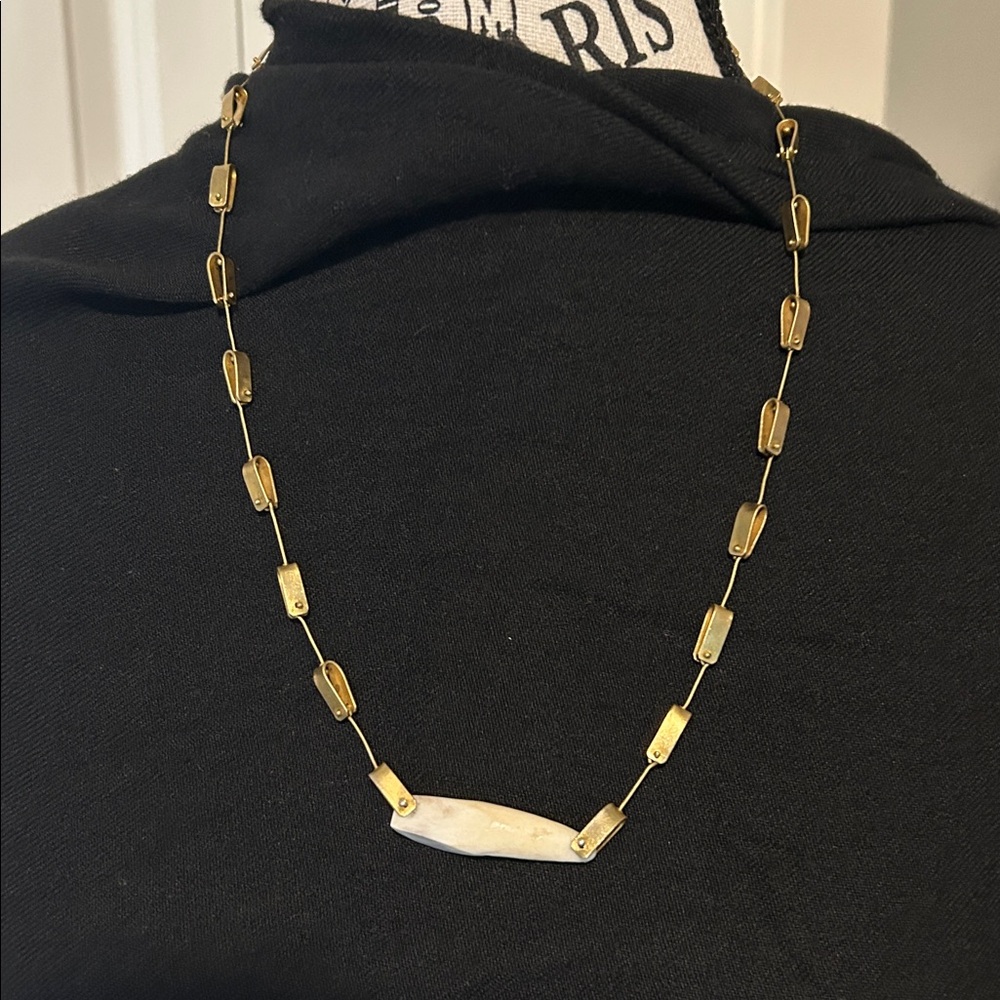 Elegant Brass Necklace with Unique Pendant